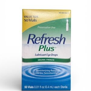 NWT Refresh PLUS Lubricant Moisturizing Relief - Dry Eyes 50 COUNT Vials